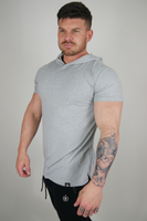 The Hooded T - Grey Marl